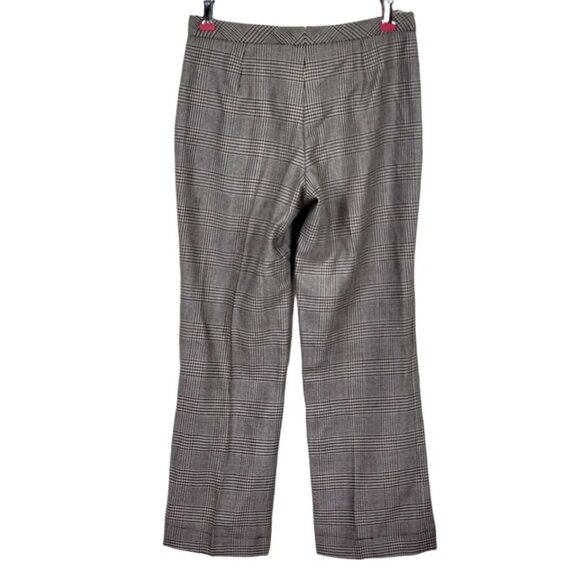 Brooks Brothers Pants Women Size 6 Black White Glen Plaid Pockets Wool Blend - Picture 2 of 9